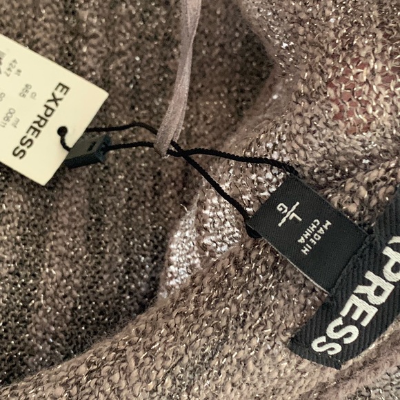 Express taupe open cardigan - Picture 3 of 3